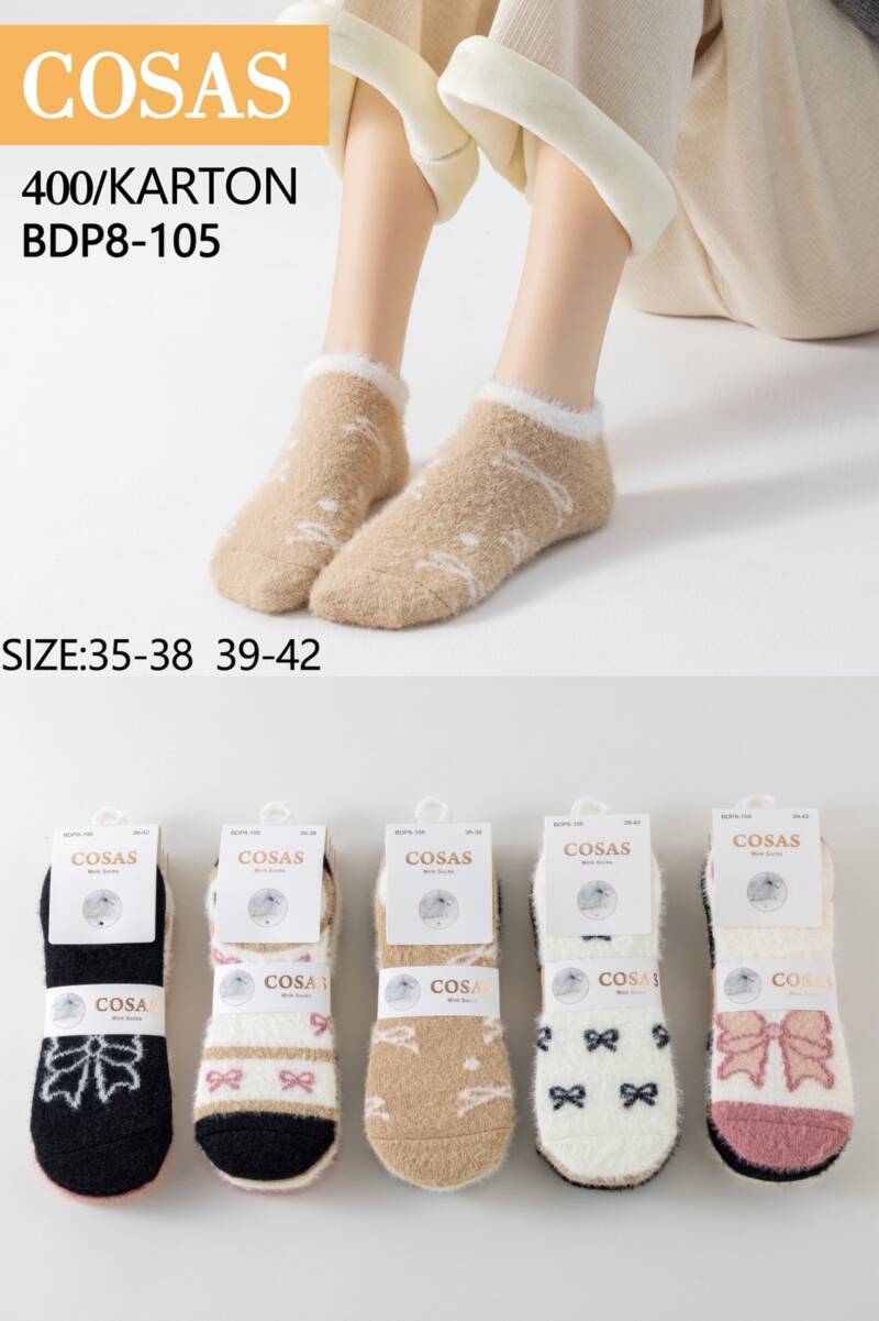 Stopki damskie Roz 35-42, Mix kolor Paczka 40 szt
